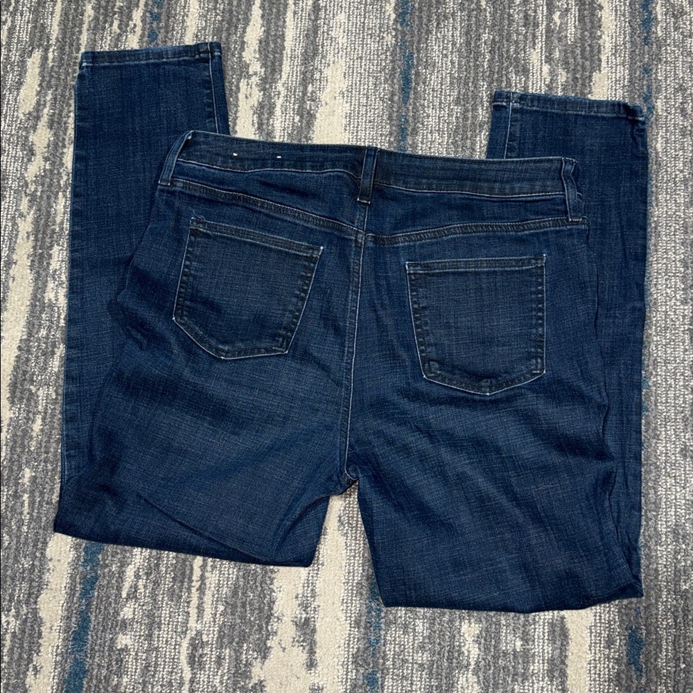 Size 8 = 1 Chico's So Slimming Girlfriend Slim Leg Ankle Dark Blue Jeans - Picture 6 of 6